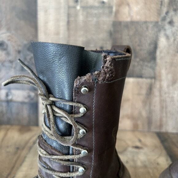 JK Spokane WA Custom Logger Plain Toe Lace Up Work Boots Mens 9 D - Picture 8 of 12